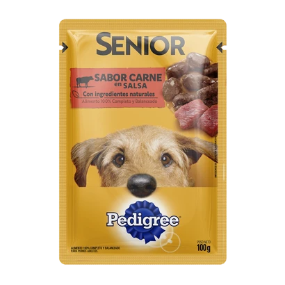 PEDIGREE® SOBRES™ Senior En Salsa Sabor Carne 12X100GR