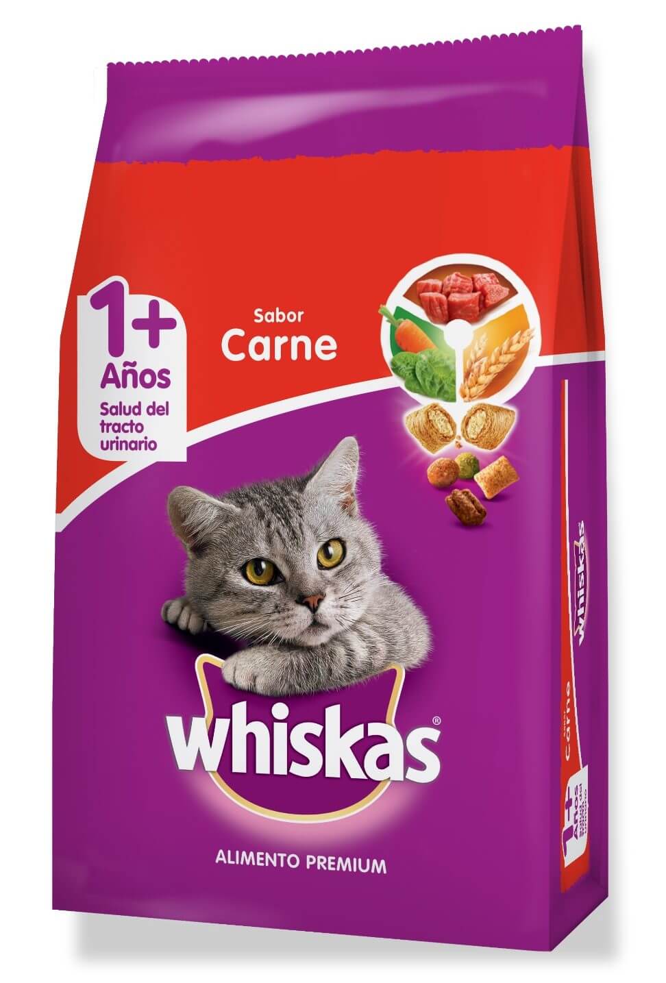 WHISKAS® ADULTO 1+ SABOR CARNE A partir de 1 año 10k